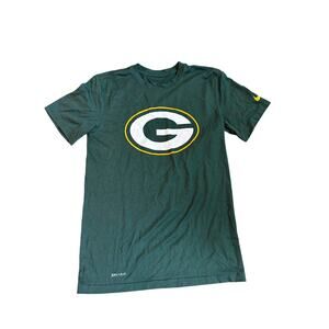 Mens Small the Nike Tee Greenbay Packers Dri fit Short Sleeve Shirt EUC